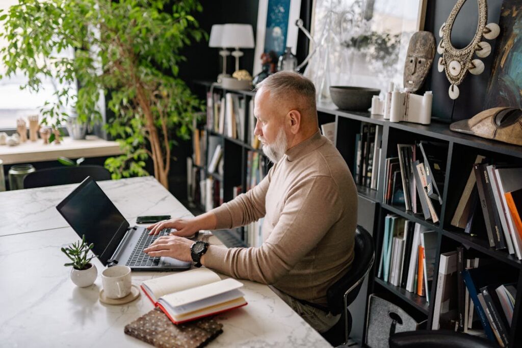 men using laptop